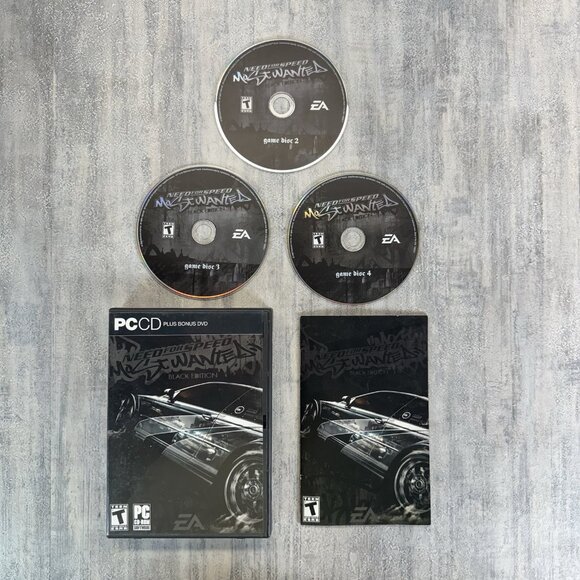 Need for Speed Most Wanted Black Edition PC CD 2005 Missing Disc 1 & Bonus DVD - Picture 1 of 8